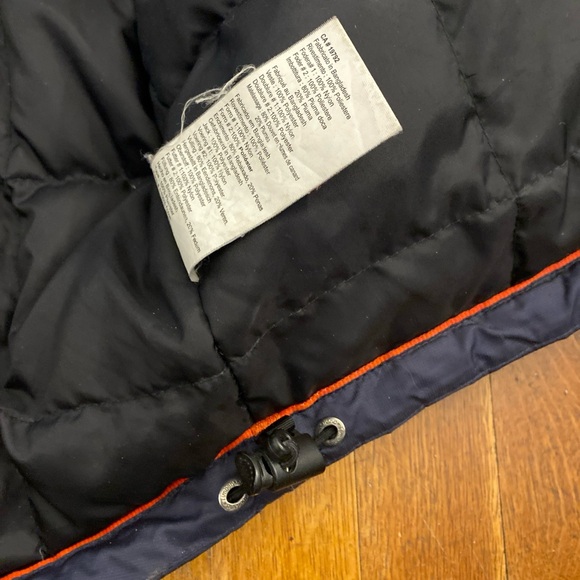 Timberland Weargear Jacket Duck Down Puffer Full Zip Navy Blue Mens Large Flaw - Picture 16 of 16